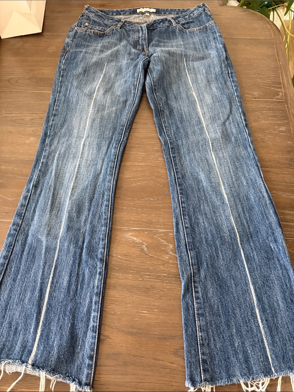 Jill Stuart Blue Denim Jeans with Contrast Stitching